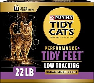 Purina Tidy Cats Tidy Feet Clumping Low Tracking Cat Litter with Odor Control – Unscented - 22 lb. Box