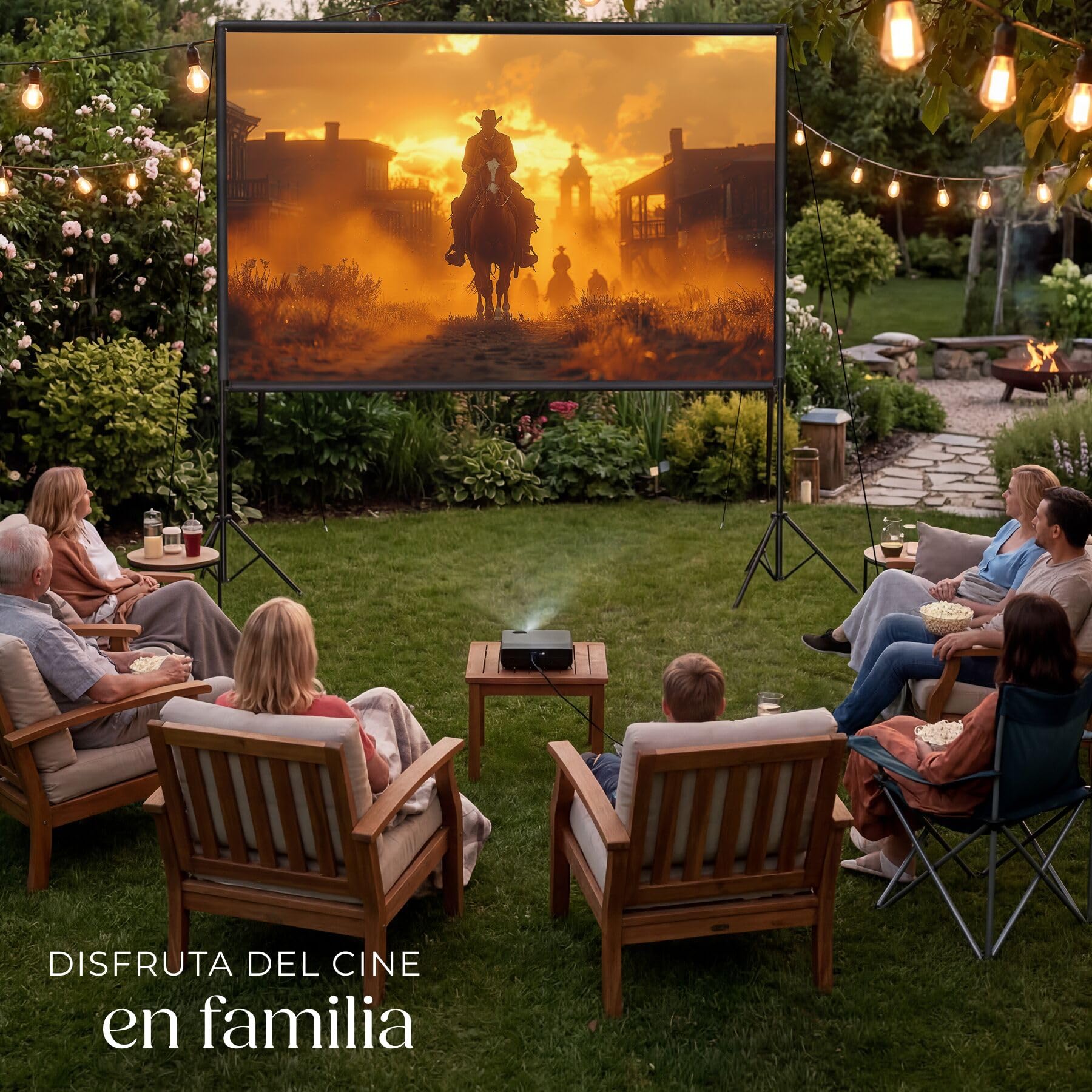 tectake® Pantalla Proyector 121 Pulgadas 16:9 Portátil, Pantalla para Proyector HD, Tela para Proyector Resistente, Plegable, Bolsa de Transporte - 368 x 259 cm