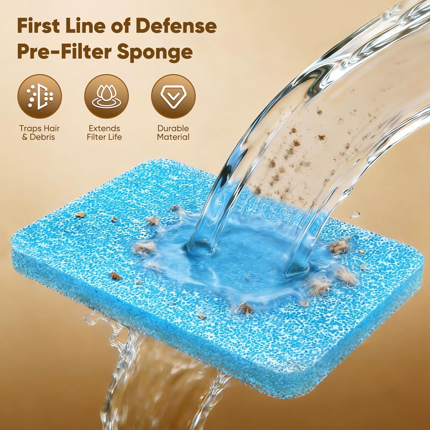 No Spill Dog Water Fountain Stainless Steel for Large Dogs with 16 Filters, 8L/2.1Gal Ultra Quiet Pet Water Fountain for Cats Dogs Indoor, Automatic Dog Water Bowl Dispenser