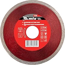 MTX Disco de Corte Diamantado Premium Liso 115 x 2,0 x 22,2 mm – Corte Contínuo em Cerâmica e Pedra, Uso Profissional
