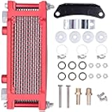 Oil Cooler, Generic Engine Oil Cooler Kit with Accessories Aluminum Alloy for Motorcycle Dirt Bike ATV