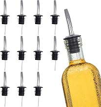 EHOMEA2Z Stainless Steel Liquor Bottle Pourers Classic Bottle Pourers for Alcohol, Leak-Proof, Dishwasher-Safe Pour Spouts for Liquour Bottles (12, Stainless Steel)