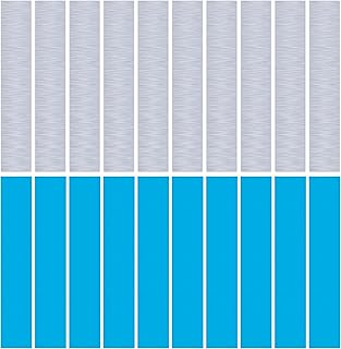 20PCS Stainless Steel Metal Strip 2" x 12" x 1/43" Inch Metal Plates for Magnetic Mount Board Wall (0.60MM) 430 Stainless Steel Shim Stock Plates Metal Sheets for Crafting, Kitchen, Office