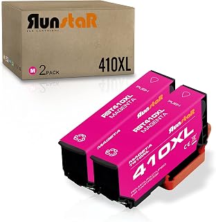 RunStar 2 Pack 410XL Magenta Remanufactured Ink Cartridge Replacement for Epson 410XL T410XL use for Epson Expression XP-530 XP-630 XP-635 XP-640 XP-830 XP-7100 Printer (2 Magenta)