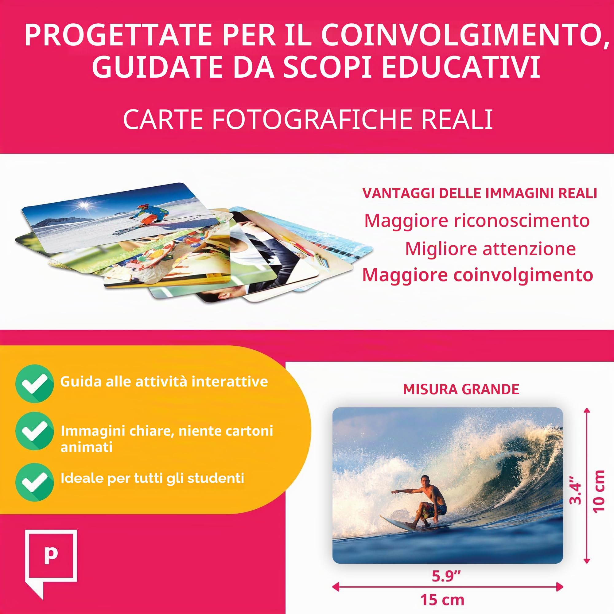 Libreria di Flash Card sul Linguaggio 320 Schede Fotografiche sul Linguaggio. Materiali per logopedia, materiali ESL.