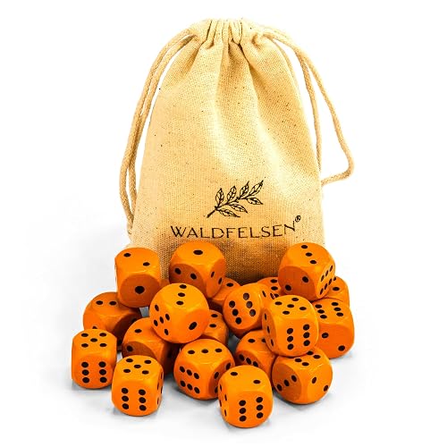 Waldfelsen 6, 12, 20, 30 o 50 dados de madera de haya auténtica de alta calidad