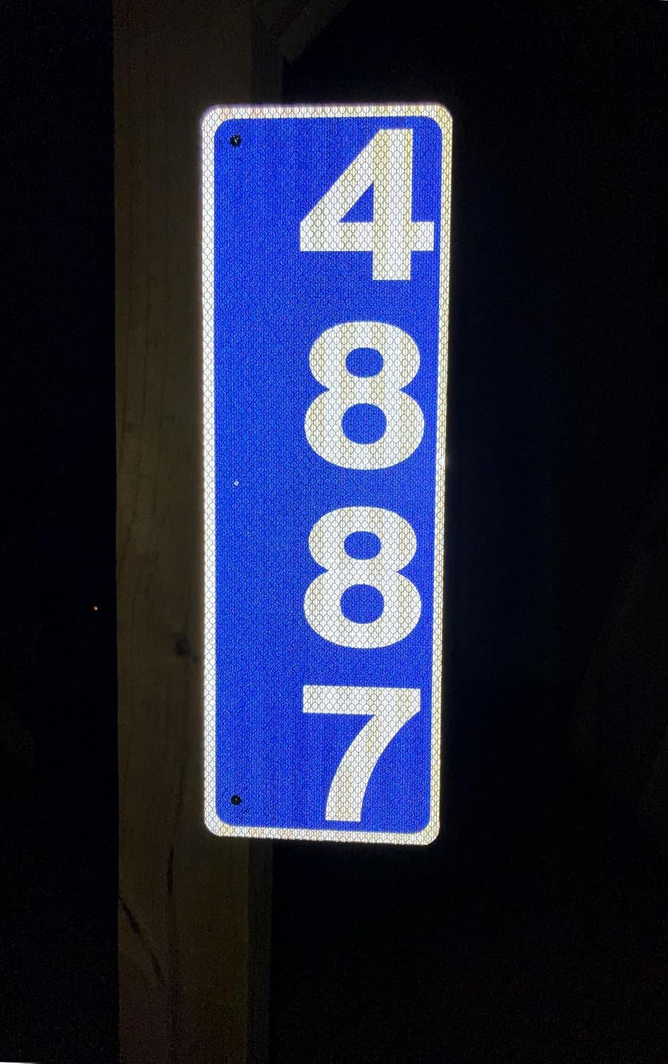 Custom 911 Reflective Address Sign - Very Highly Visible in The Daytime and Nighttime. Excellent for Emergency Response, Delivery Service, Double-Sided, 6"x18" .04" Aluminum High Intensity (Hip)