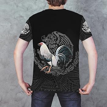 T-Shirt - Graphit - Hahn - Gockel - Huhn Motiv Bedruckt Funshirt