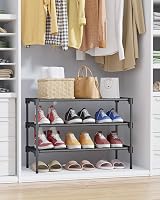 Kitsure cipőtartó szekrény 63x30x36 cm fekete - stabil bejárati cipőpolc 4