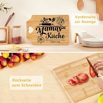 Gifts for Mum Bamboo Chopping Board Mother's Day Gifts for Mum for Christmas Birthday Best Mum Gifts Wooden Chopping Board (Mummy New)