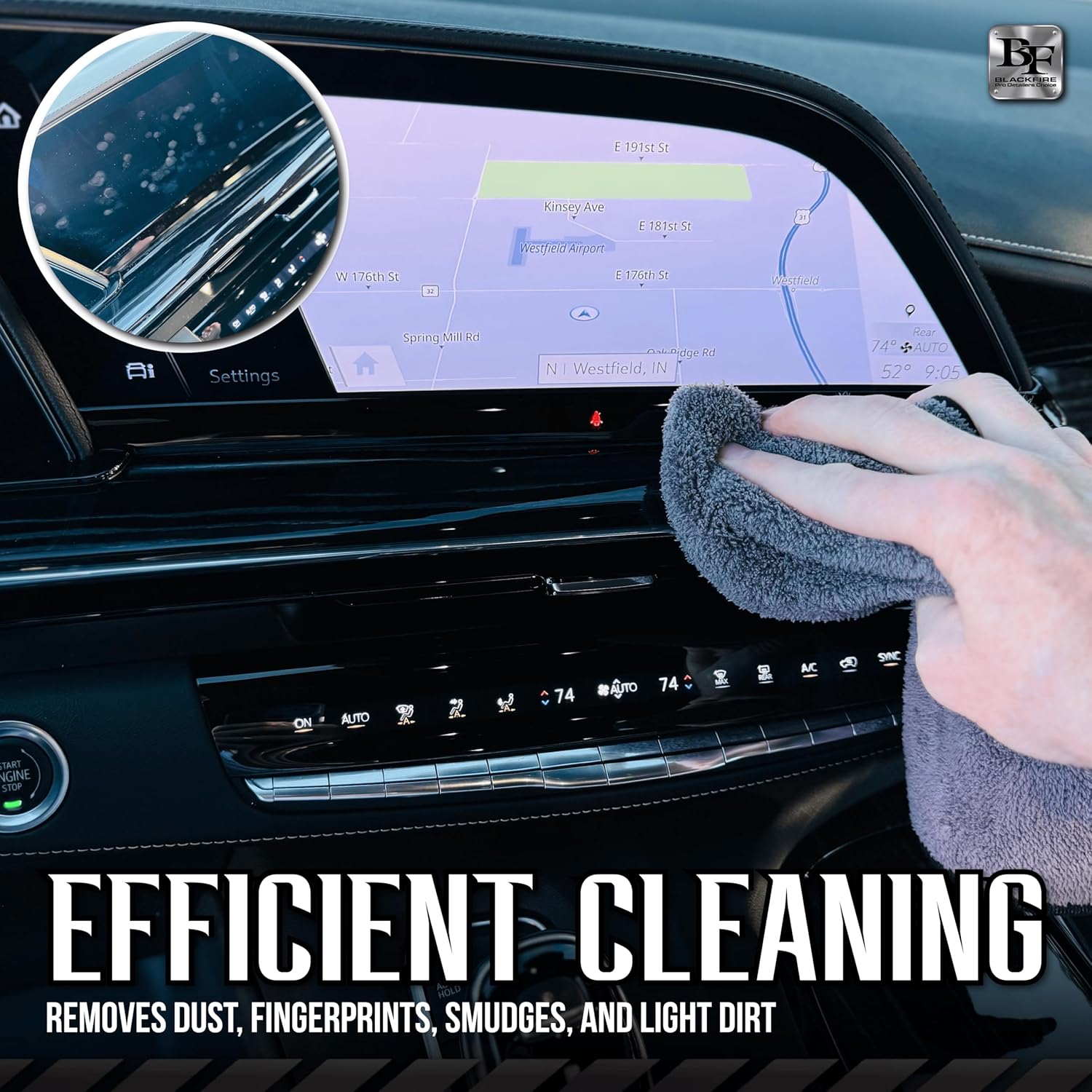 BLACKFIRE Interior Detailer | UV Protection for Leather, Vinyl, Plastic & More | Removes Dust, Fingerprints & Smudges | Quick & Easy Application | BF-365 | 32oz