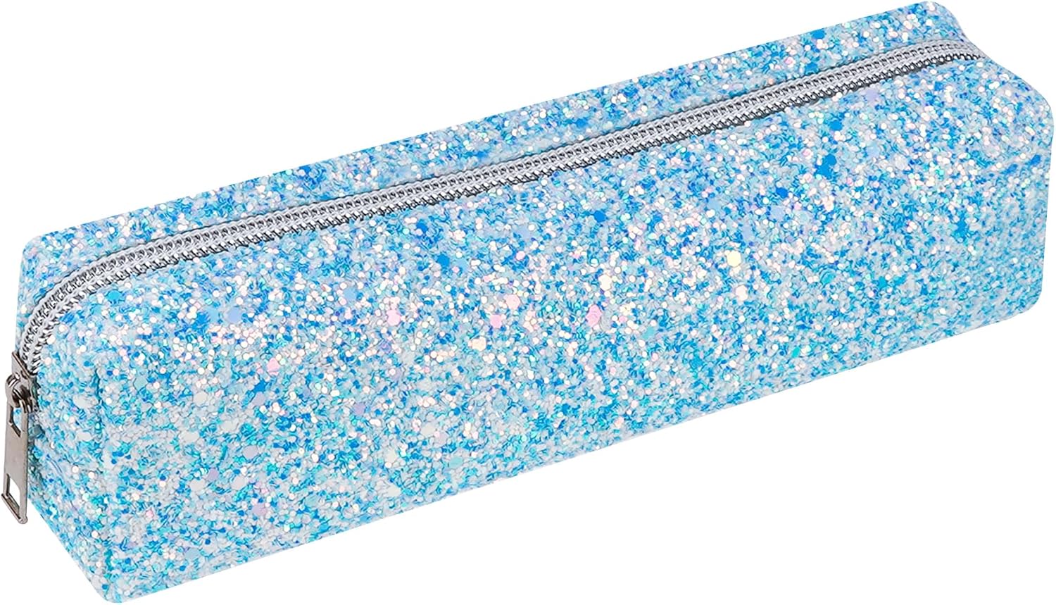 Pink Pencil Box Glitter, Shiny Pencil Case, Stationery Zipper Portable Pencil Case, Stationery Storage Bag, for Daily Study Work (1Pcs)