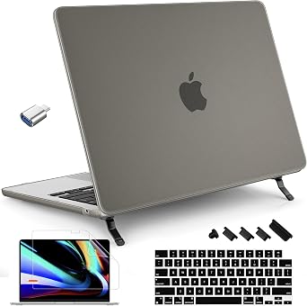 Tuiklol for 2025 2024 2023 MacBook Air 15 inch Case M4 A3241 / M3 A3114 / M2 A2941, Bracket Hard Shell Case with Keyboard Cover & Screen Proteactor & Dust Plug for MacBook Air 15.3 inch Cover, Gary