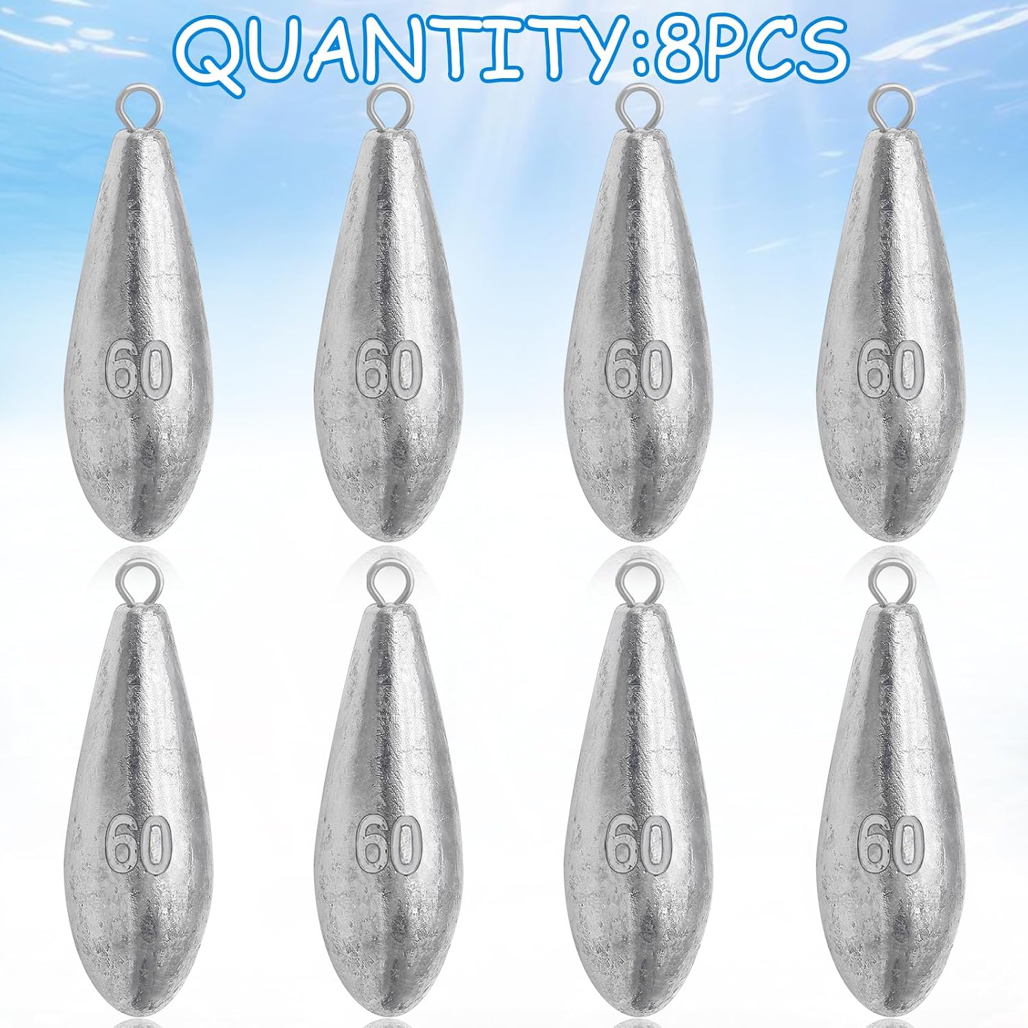 Drop Shot Fishing Weights Sinkers | Bank Fishing Lead Sinkers for Saltwater Freshwater Fishing 1oz 2oz 3oz 4oz
