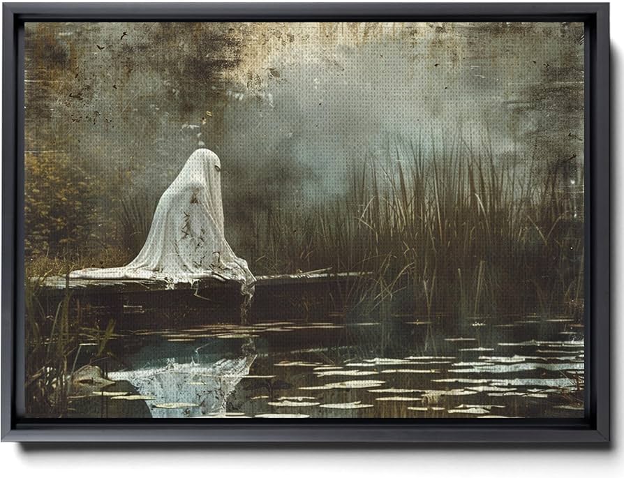 Amazon.com: Ghost Over The Lake, Vintage Art, Dark Academia
