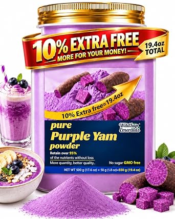 19.4 oz Purple Sweet Potato Powder, Ube Powder for Baking & Smoothies