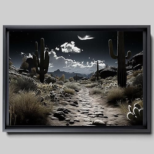 Canvas Wall Art for living room cactus plant Landscape painting bathroom Wall Decor Ready to Hang Home Decorations bedroom kitchen inspirational