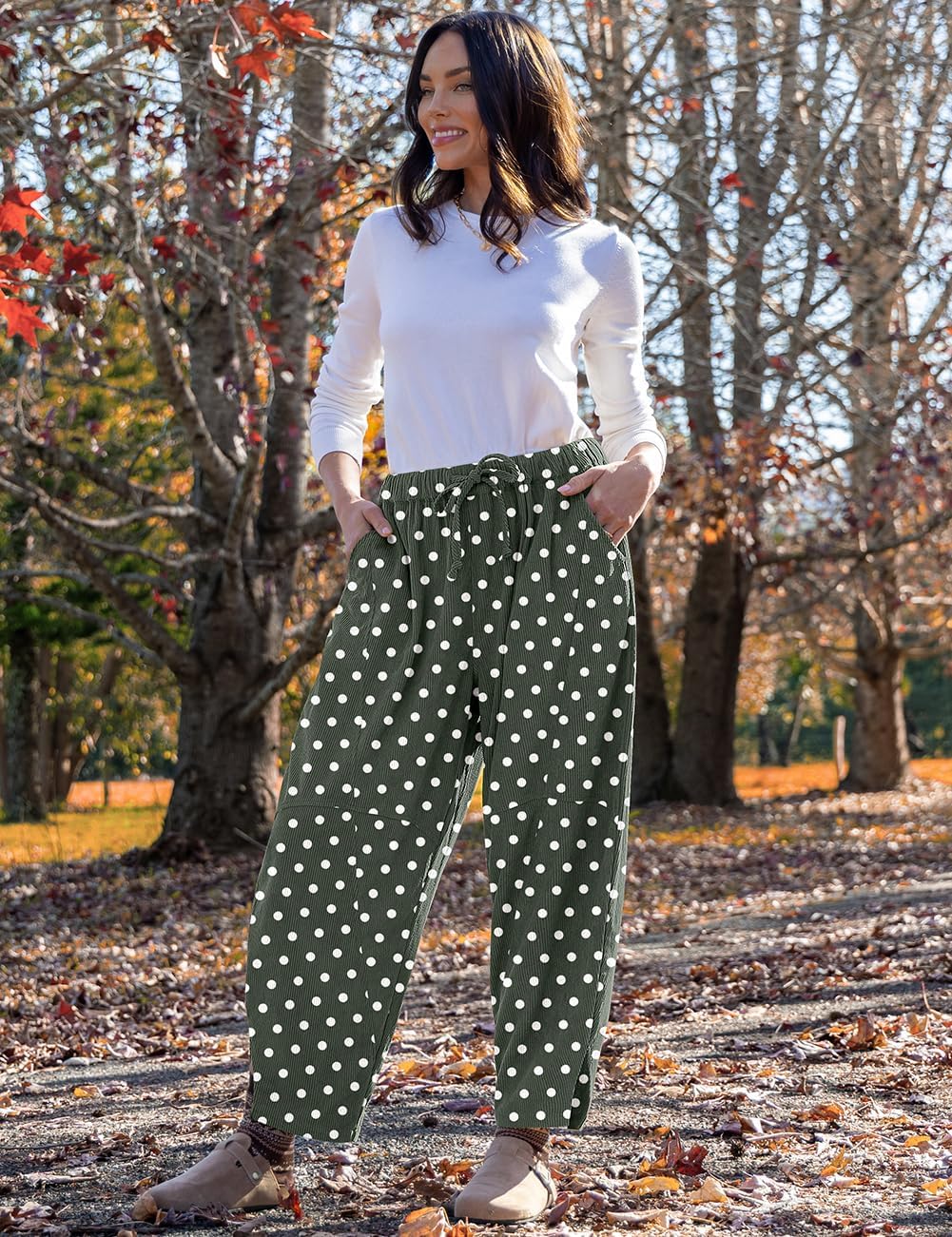  Womens Corduroy Baggy Harem Pants thumbnail