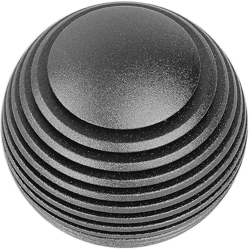 Miniatura 4 de NRG Innovations SK-703GM Pomo universal de aluminio con adaptadores de rosca, forma redonda de bola estilo disipador de calor, metal pistola