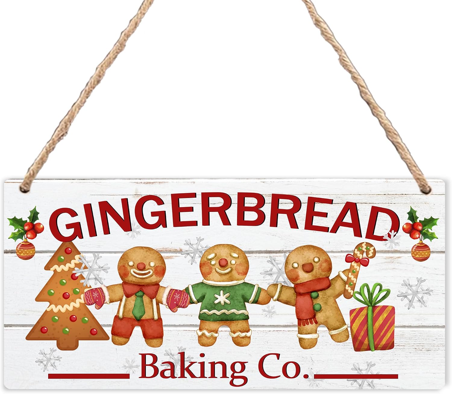 Amazon.com : Kneaotoaji Gingerbread Christmas Sign Decor - Christmas ...