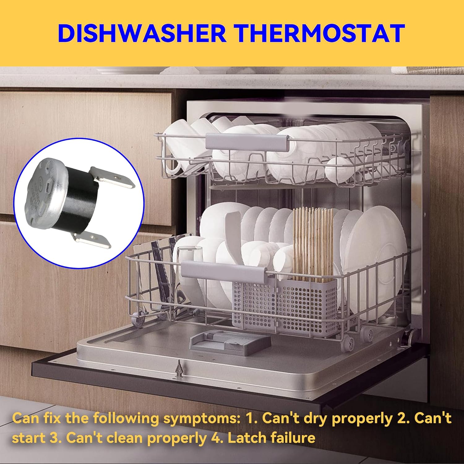 RDEXP Dishwasher High Limit Thermostat w10518394 With Dishwasher Heating Elemen