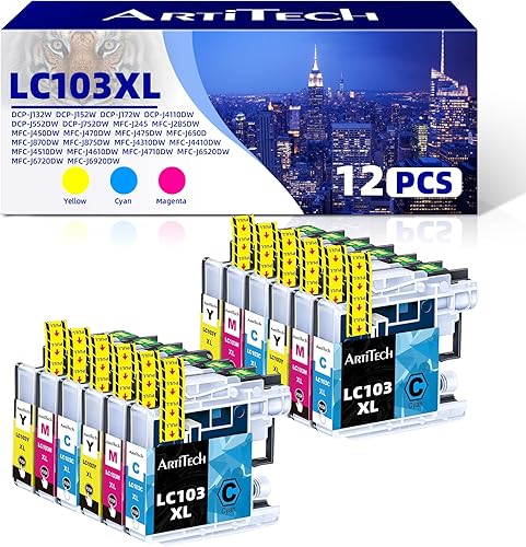 Miniatura 10 de ARTITECH Compatible con cartuchos de tinta Brother LC3013 LC-3013 (2 negros, 2 cian, 2 magenta, 2 amarillos), funciona con impresoras Brother