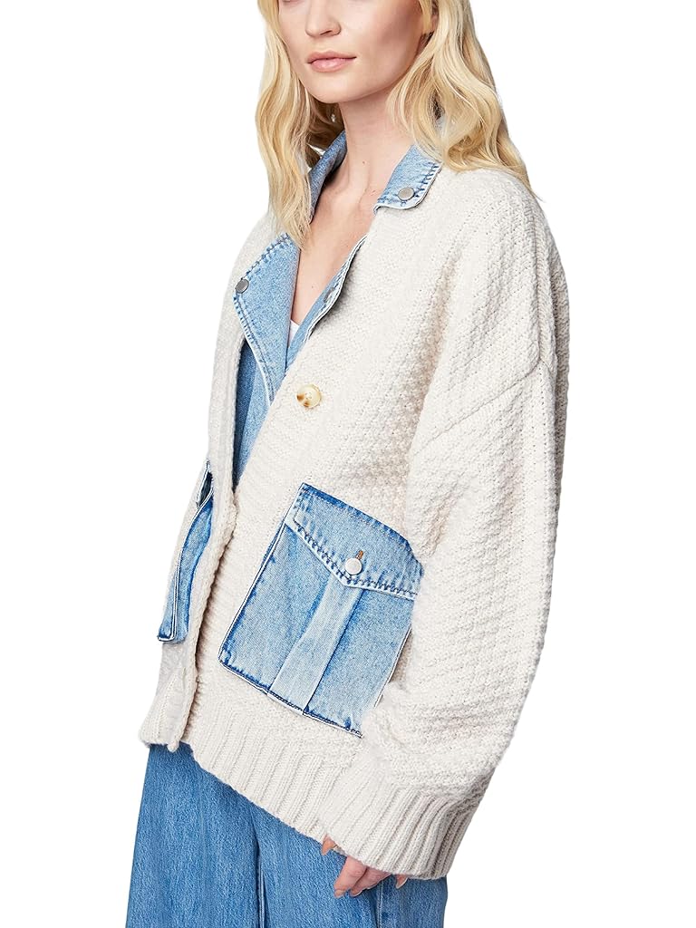 White Blank NYC Denim and Knit Cardigan in Last Call