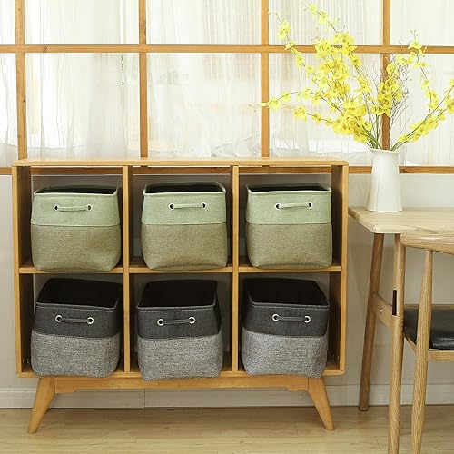 Miniatura 4 de Sea Team Juego de 3 cestas de almacenamiento grandes, organizador de maletero, cubos de ropa y juguetes, 15 x 10 x 10 pulgadas, caja rectangular