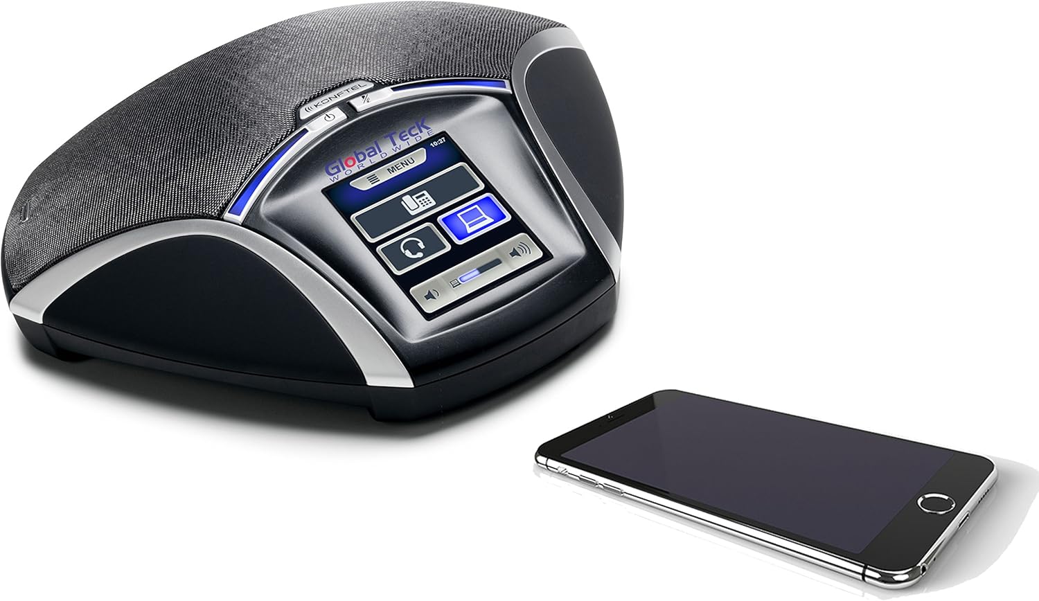 konftel 55wx rechargeable wireless speakerphone bundle wsd card microphone extenders bluetooth usb 3 5mm nfc pc mac compatible with uc sof