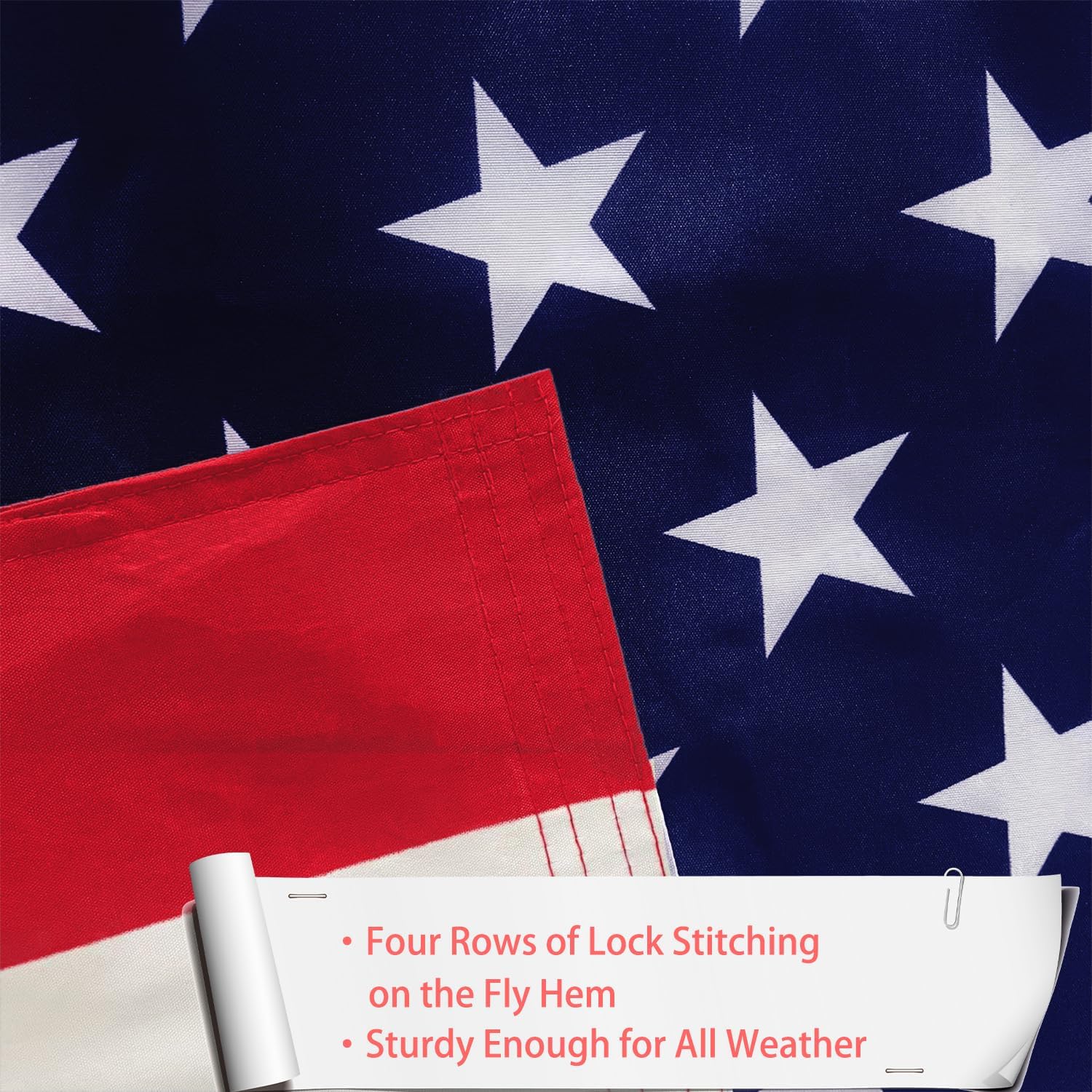 American US Flag 2x3 Outdoor - Double Sided Heavy Duty Vivid Color United States Flag Banners with 2 Brass Grommet - Image 5