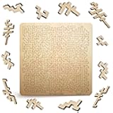 Mind Bending Wooden Jigsaw Puzzle - Difficult Challenging Impossible Puzzles for Adults, Advanced Hard Jigsaw Puzzles - Aztec Labyrinth - 130 Pieces