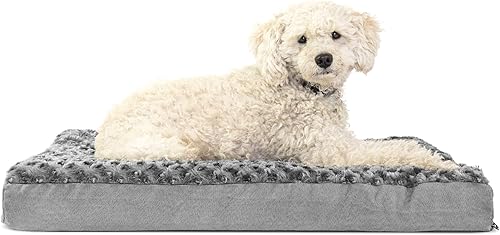 Furhaven - Cama para perros cojín de almohada tradicional sofá y colchón de espuma rectangular terapéutico de lujo con funda extraíble para perros y