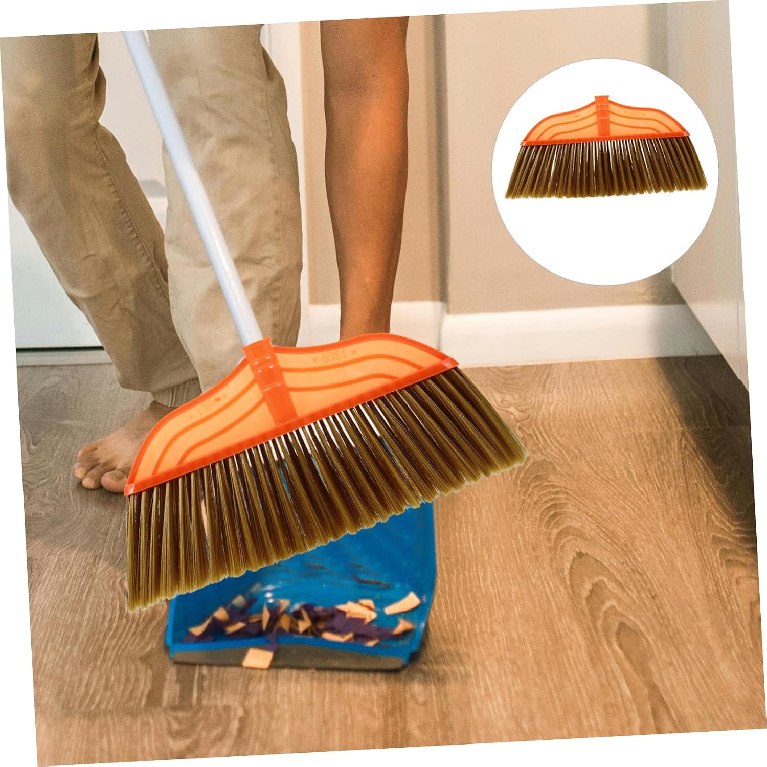 OUNONA Plastic Broom Head Replacement Household Sweeper Head for Indoor/Outdoor Cleaning Compatible Standard Brooms Sturdy and Easy to Install