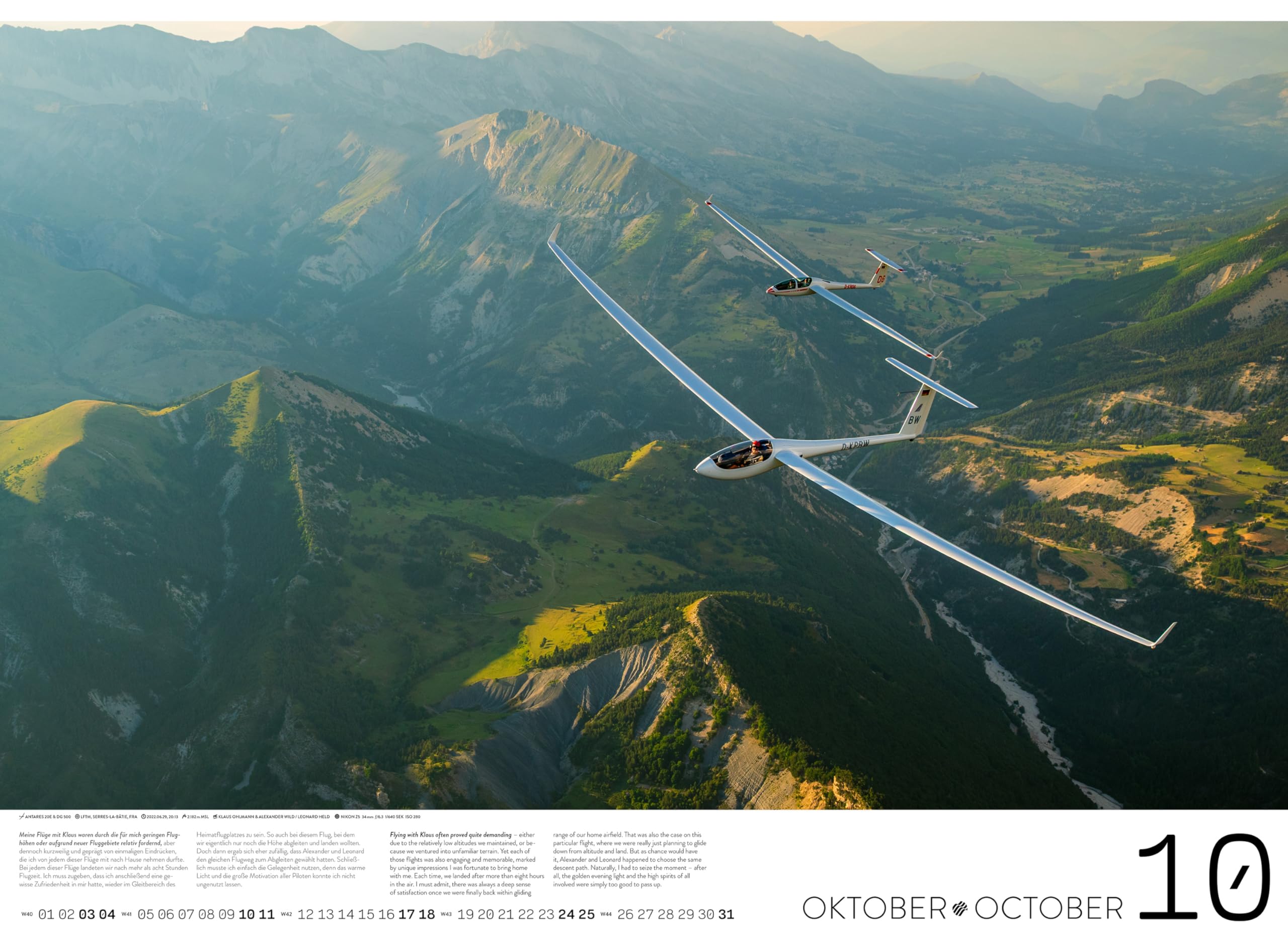 Segelflugkalender: Beauties of the Sky 2026 ― by Tobias Barth: VIENTO CALENDARS