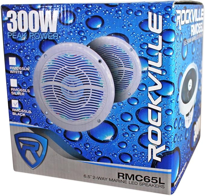 Parlantes Rockville 6.5" 600W ATV UTV con LED y Control Remoto miniatura 7