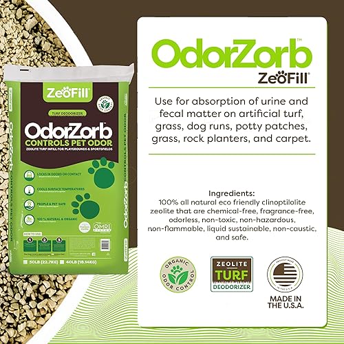 Miniatura 3 de Relleno de olor para exteriores de alta calidad, bolsa de 40 libras, eliminador de olores de orina de mascotas para césped artificial, césped,