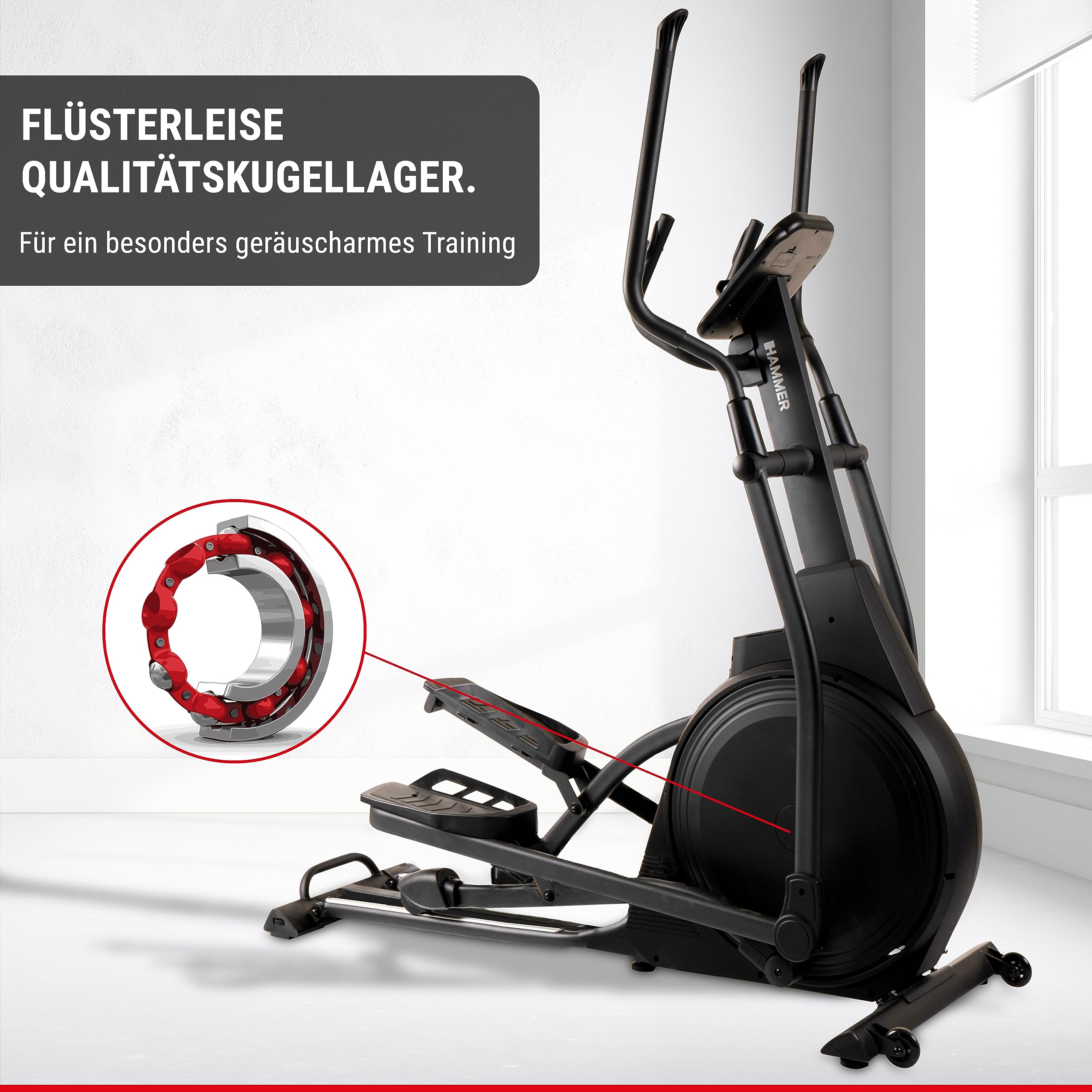 HAMMER Ellipsentrainer ELLYPSIS E3500 20 kg Schwungmasse 11 Programme Kinomap Zwift