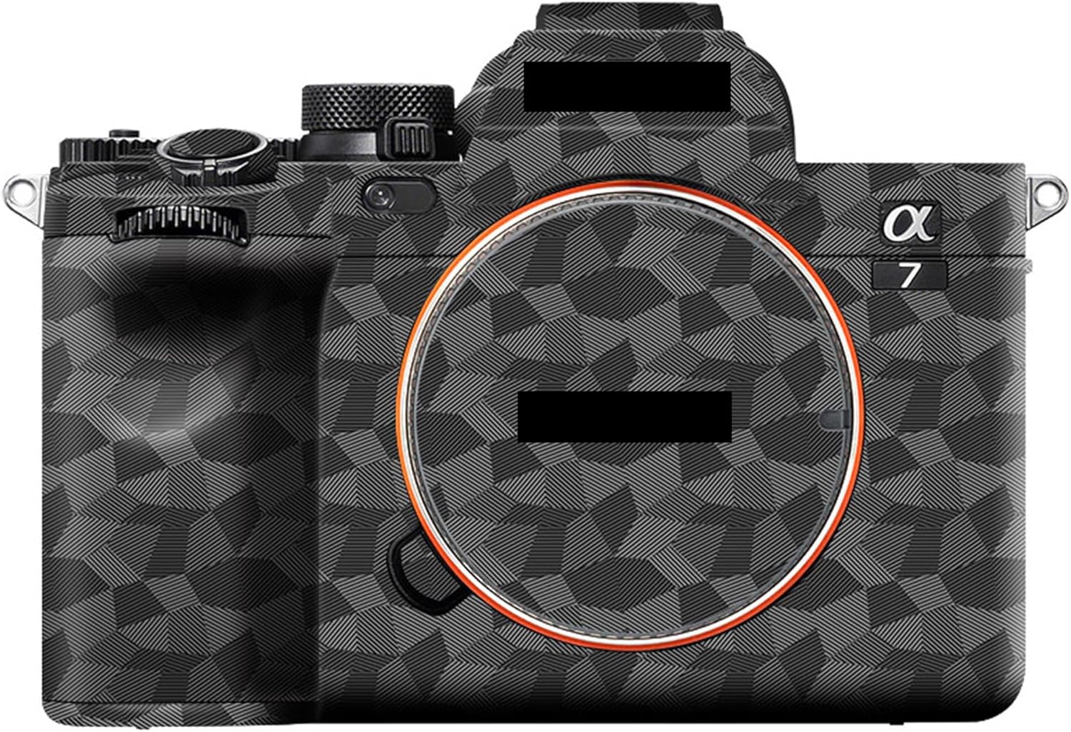 Kiorafoto Anti-Scratch Anti-Wear Camera Body Skin Cover Protector Film for Sony A7III A7RIII (Fits A7 Mark III & A7R Mark III Only) Protective Decoration - Dark Gray Geometric