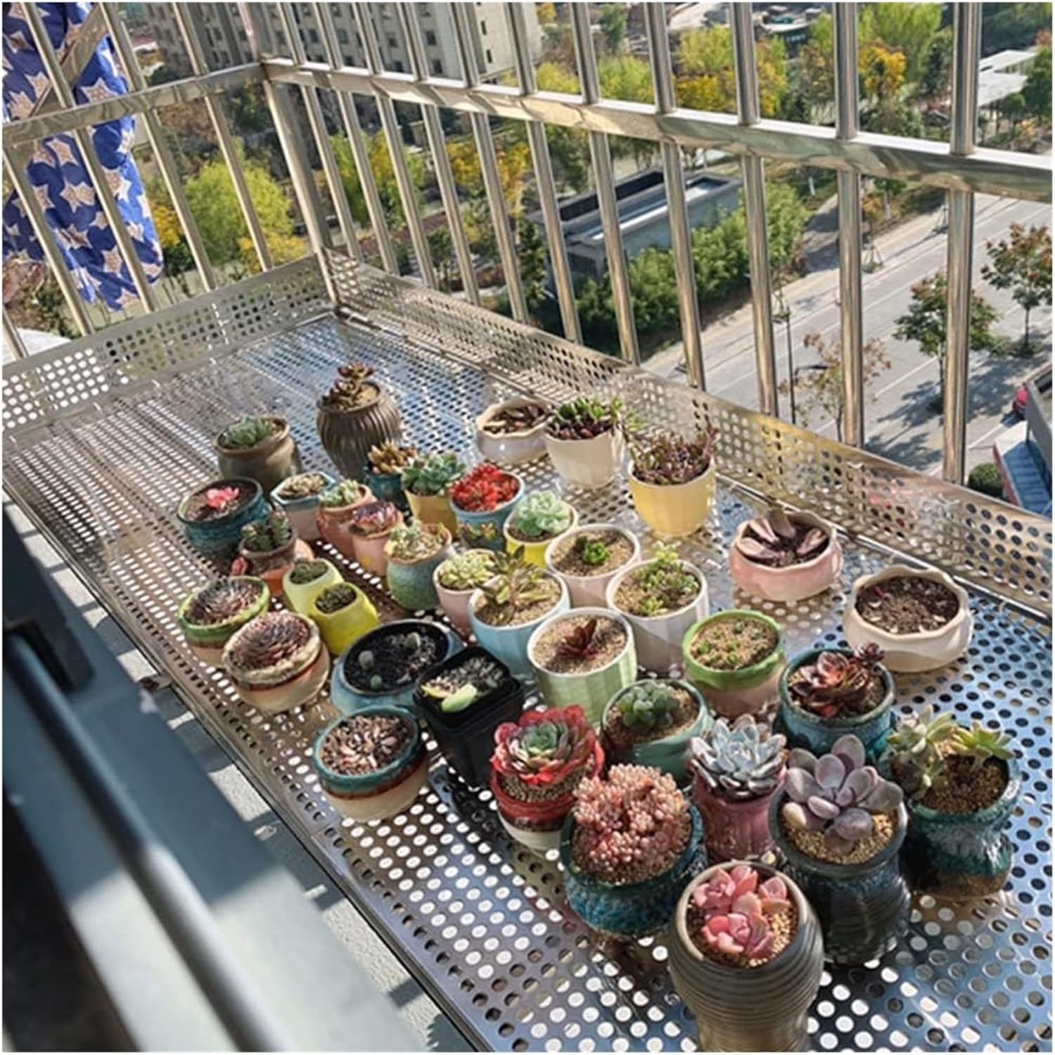 Stainless Steel Perforated Plate,304 Stainless Steel Perforated Sheet, 10mm Hole Diameter Balcony Fence Panel, Anti-Theft Window Guard, Durable Metal Privacy Screen, Outdoor Safety Solution