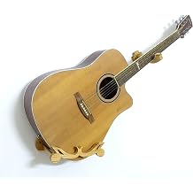 Guitar Wall Holder,Guitar Holder Wall Mount,Guitar Stand Horizontal,Guitar Hanger Tilt Your Guitar,Ukulele, Bass, Electric Guitar at a Slanted Angle with Beauty.