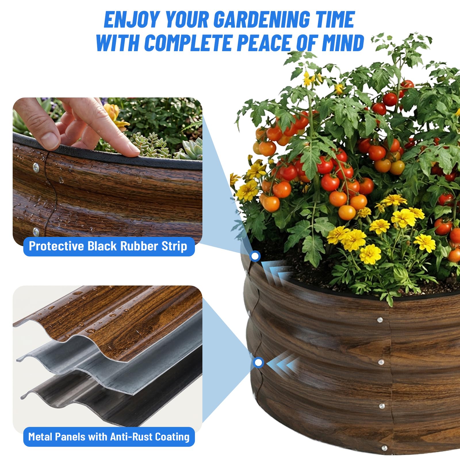 SnugNiture Raised Garden Bed Kit - 3 Piece -3 SnugNiture Raised Garden Bed Kit - 3 Piece -3