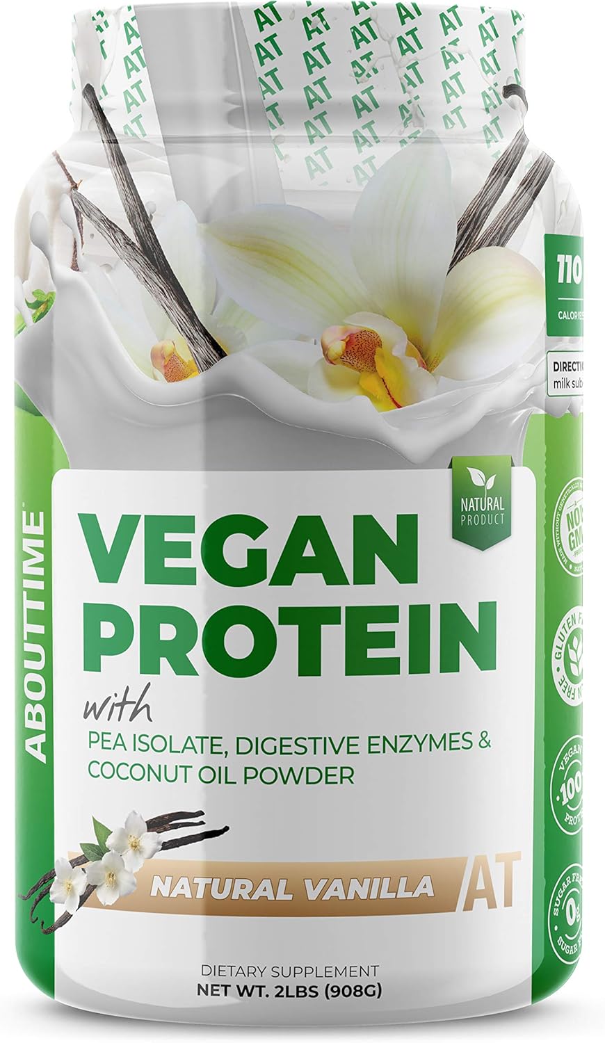 About Time Vegan Protein Supplement, Vanilla, 2 Pound