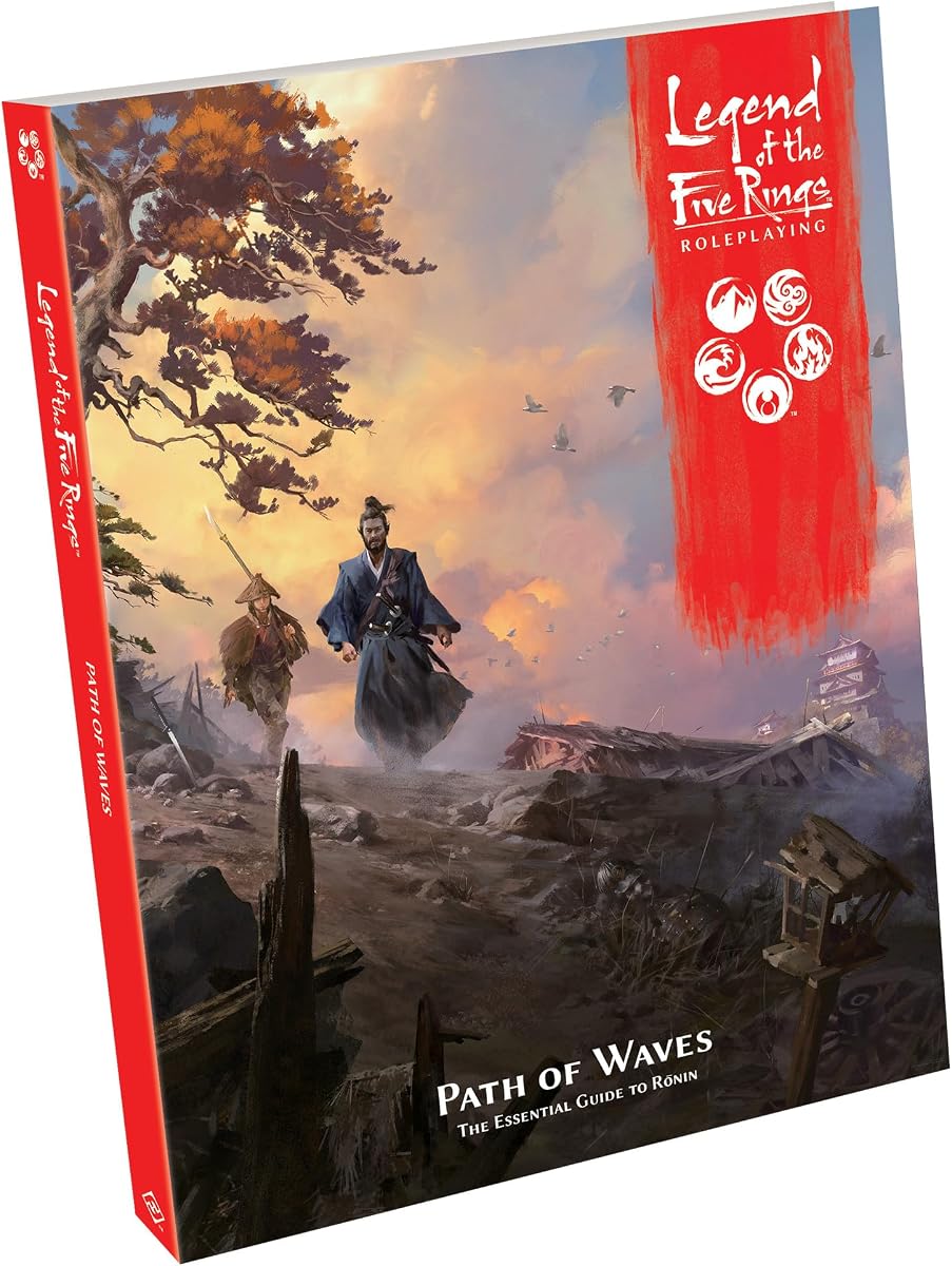 Fantasy Flight Games Legend of The Five Rings Roleplaying Game Path of Waves SOURCEBOOK - Adventure Game, Strategy Game for Adults, Ages 14+ 3-5 Players, 2 Hour Playtime, Made by Edge Studio | Explore the Fringes of Rokugan, Strategy Game for Adults, Ages 14+ 3-5 Players, 2 Hour Playtime
