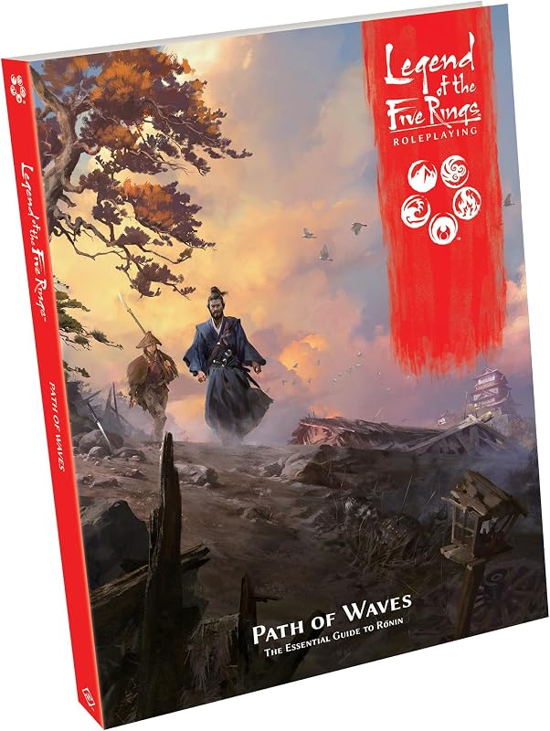 Fantasy Flight Games Legend of The Five Rings Roleplaying Game Path of Waves SOURCEBOOK - Adventure Game, Strategy Game for Adults, Ages 14+ 3-5 Players, 2 Hour Playtime, Made by Edge Studio | Explore the Fringes of Rokugan, Strategy Game for Adults, Ages 14+ 3-5 Players, 2 Hour Playtime