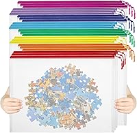 YOPCDJ 24 Pack A3 Mesh Zipper Pouch Bags 17x12" Large Waterproof Storage for Puzzles, Board Games, Classroom Organization