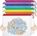 24pcs Mesh Zipper Pouch File Bags Puzzle Storage Bags, A3 17x12 Inches Large Reusable Zipper Pouches for Organizing Classroom Board Game Organization
