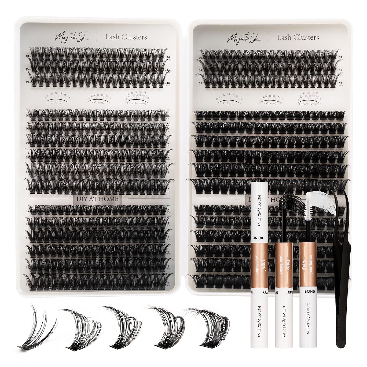 Lash Clusters 564pcs Eyelashes Clusters Extensions Kit 6 Styles