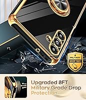 Vista 7 de LeYi para Funda de Teléfono Samsung Galaxy A13-5G: Protector de Pantalla de Vidrio Templado, Soporte Magnético Giratório de Anillo 360°, Borde Negro