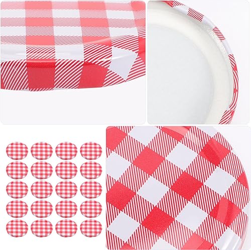 Miniatura 8 de Tapas para tarros de conserva, 40 unidades, tapas de repuesto para tarros de conservas, tapas profesionales para frascos, tapas de boca ancha, tapas