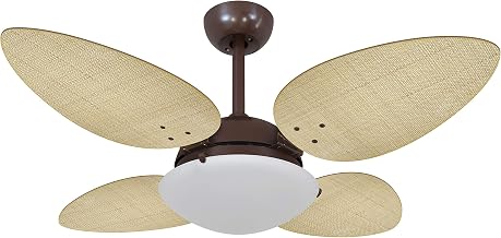 Ventilador de Teto Pétalo Palmae Natural 127V, Volare, 110 Volts, Café